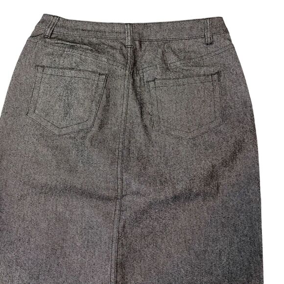 The Main Street Exchange Skirt Womens 6 Black Denim Stretch Regular Fit - Picture 10 of 14